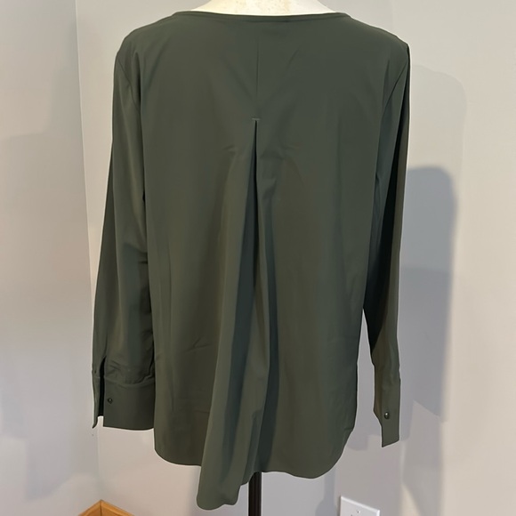 ADAY Something Tailored Shirt Moss Green Sz M - Picture 2 of 10